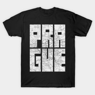 Prague, Czech Republic City Map Typography - Light T-Shirt